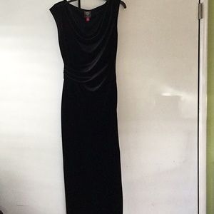 Vince Camuto black velvet maxi dress